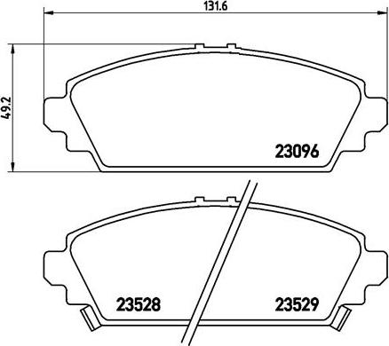 Brembo P 28 031 - Brake Pad Set, disc brake onlydrive.pro