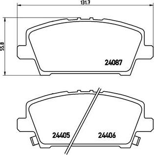 Brembo P 28 037 - Piduriklotsi komplekt,ketaspidur onlydrive.pro