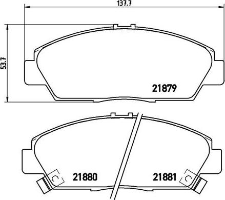 Brembo P 28 021 - Brake Pad Set, disc brake onlydrive.pro