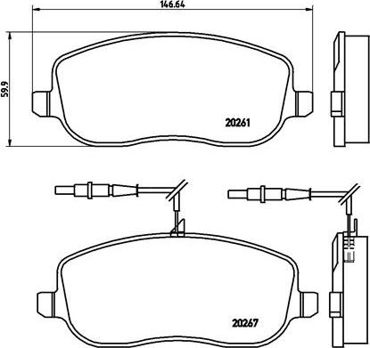 Brembo P 23 090 - Brake Pad Set, disc brake onlydrive.pro