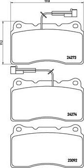 Brembo P 23 098 - Brake Pad Set, disc brake onlydrive.pro