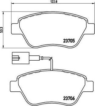 Brembo P 23 085 - Bremžu uzliku kompl., Disku bremzes onlydrive.pro