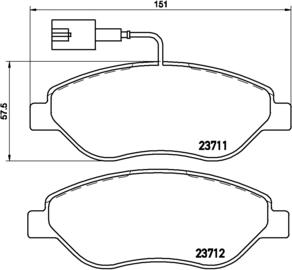 Brembo P 23 086 - Brake Pad Set, disc brake onlydrive.pro