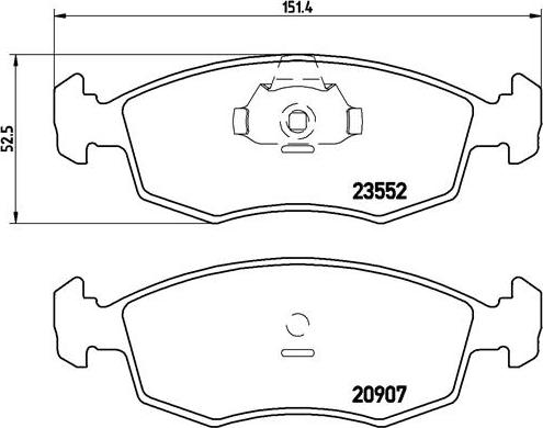 Brembo P 23 079 - Brake Pad Set, disc brake onlydrive.pro