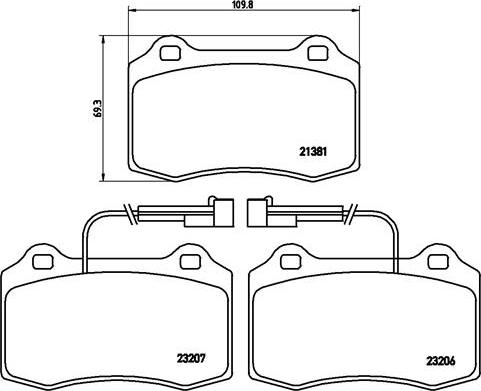 Brembo P 23 074 - Brake Pad Set, disc brake onlydrive.pro