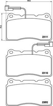 Brembo P 23 078 - Brake Pad Set, disc brake onlydrive.pro