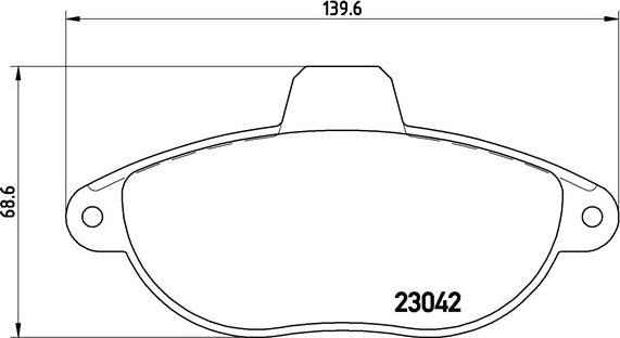 Brembo P 23 072 - Тормозные колодки, дисковые, комплект onlydrive.pro