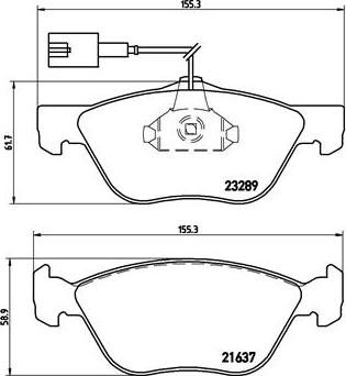 Brembo P 23 077X - Bremžu uzliku kompl., Disku bremzes onlydrive.pro