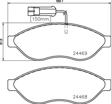 Brembo P 23 144 - Bremžu uzliku kompl., Disku bremzes onlydrive.pro