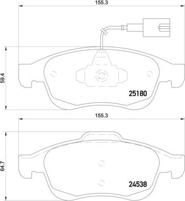 Brembo P 23 148X - Bremžu uzliku kompl., Disku bremzes onlydrive.pro