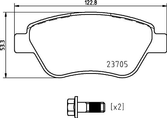 Brembo P 23 169 - Brake Pad Set, disc brake onlydrive.pro