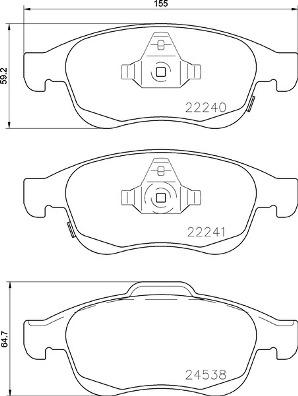 Brembo P 23 165 - Bremžu uzliku kompl., Disku bremzes onlydrive.pro