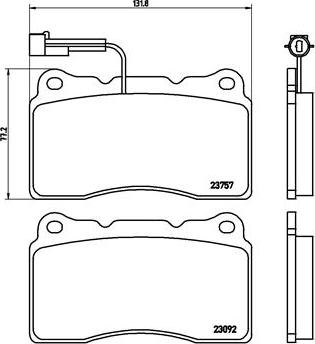 Brembo P 23 115X - Brake Pad Set, disc brake onlydrive.pro