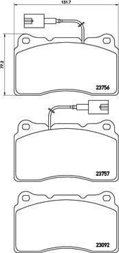 Brembo P 23 134 - Brake Pad Set, disc brake onlydrive.pro