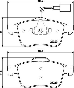 Brembo P 23 132 - Stabdžių trinkelių rinkinys, diskinis stabdys onlydrive.pro