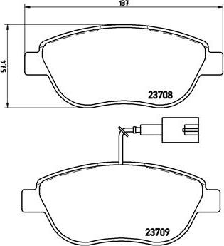 Brembo P 23 137X - Brake Pad Set, disc brake onlydrive.pro