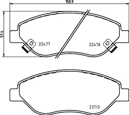 Brembo P 23 178 - Stabdžių trinkelių rinkinys, diskinis stabdys onlydrive.pro