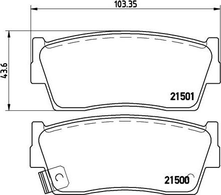 Brembo P 79 006 - Brake Pad Set, disc brake onlydrive.pro