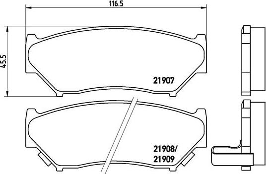 Brembo P 79 008 - Brake Pad Set, disc brake onlydrive.pro