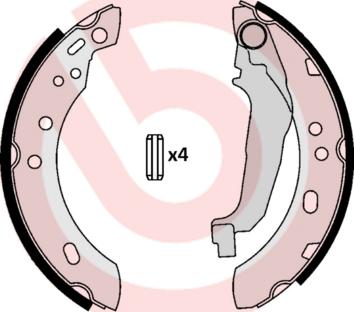 Brembo S 56 507 - Комплект тормозных колодок, барабанные onlydrive.pro