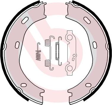 Brembo S 50 501 - Brake Shoe Set, parking brake onlydrive.pro