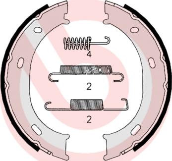 Brembo S 50 510 - Bremžu loku kompl., Stāvbremze onlydrive.pro