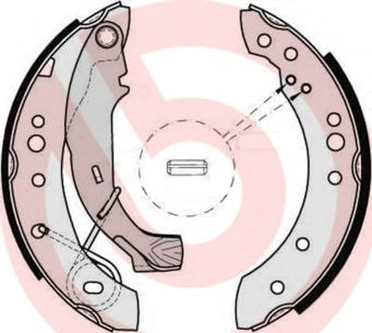 Brembo S 61 526 - Комплект тормозных колодок, барабанные onlydrive.pro