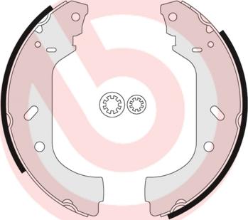 Brembo S 23 517 - Комплект тормозных колодок, барабанные onlydrive.pro