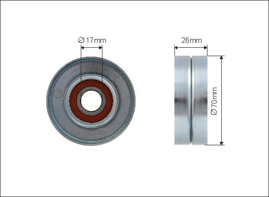 Caffaro 458-05 - Ролик, поликлиновый ремень onlydrive.pro