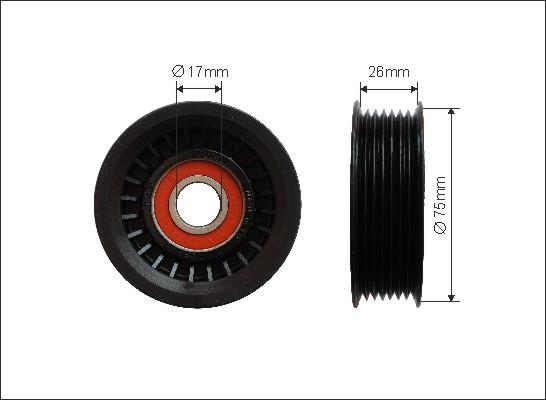 Caffaro 463-00 - Pulley, v-ribbed belt onlydrive.pro