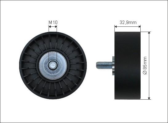 Caffaro 419-51 - Pulley, v-ribbed belt onlydrive.pro