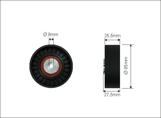 Caffaro 43-46 - Ролик, поликлиновый ремень onlydrive.pro