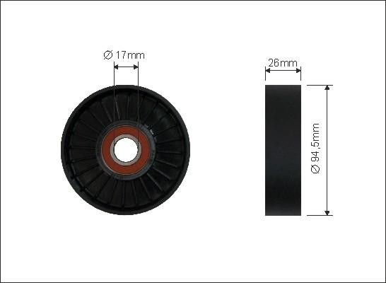 Caffaro 47-00 - Pulley, v-ribbed belt onlydrive.pro