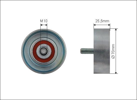 Caffaro 500451 - Pulley, v-ribbed belt onlydrive.pro