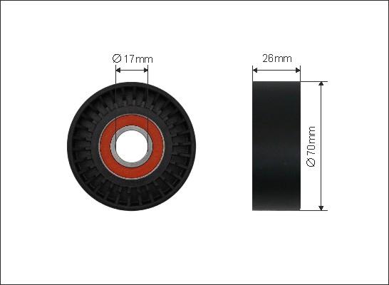 Caffaro 500435 - Kreipiantysis skriemulys, V formos rumbuotas diržas onlydrive.pro