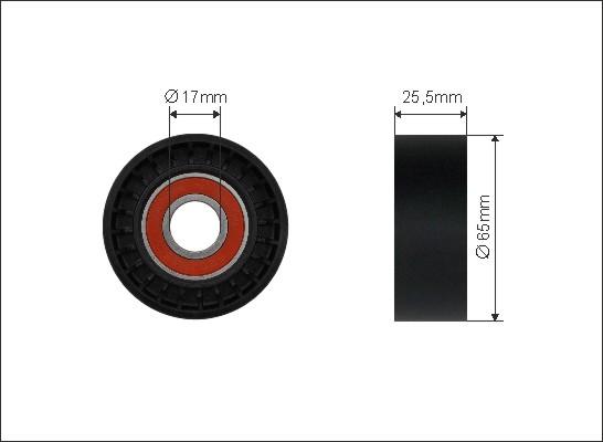 Caffaro 500595 - Ohjainrulla, moniurahihna onlydrive.pro