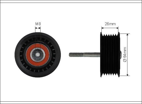 Caffaro 500028 - Ohjainrulla, moniurahihna onlydrive.pro