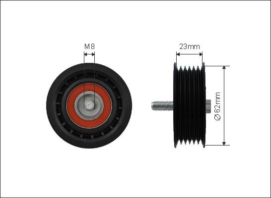 Caffaro 500164 - Pulley, v-ribbed belt onlydrive.pro