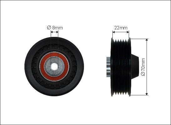 Caffaro 500360 - Ролик, поликлиновый ремень onlydrive.pro