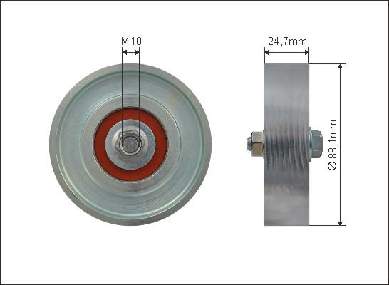 Caffaro 500389 - Pulley, v-ribbed belt onlydrive.pro