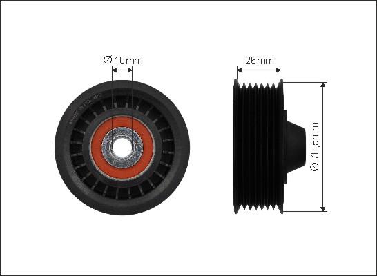 Caffaro 500250 - Ohjainrulla, moniurahihna onlydrive.pro