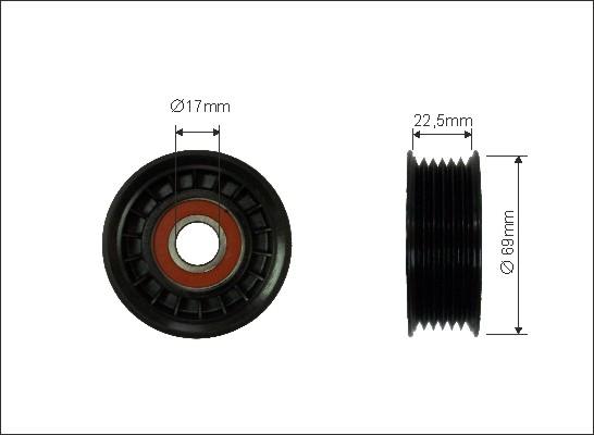 Caffaro 500219 - Pulley, v-ribbed belt onlydrive.pro