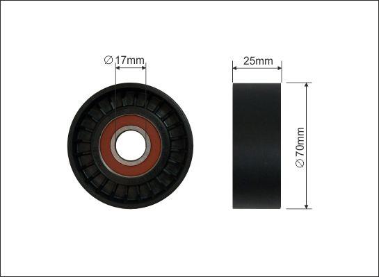 Caffaro 500233 - Ohjainrulla, moniurahihna onlydrive.pro