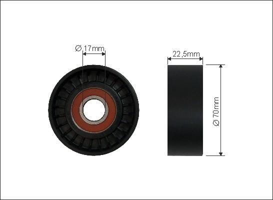 Caffaro 259-00 - Ohjainrulla, moniurahihna onlydrive.pro