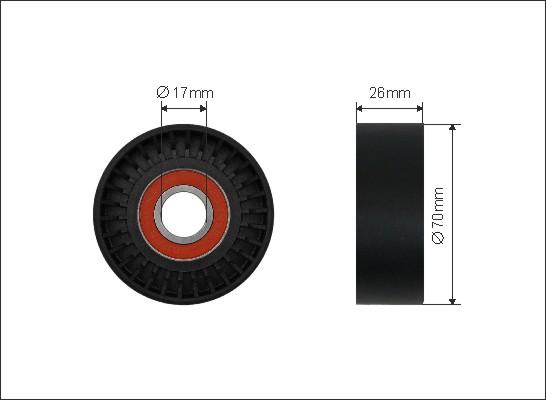 Caffaro 01-00 - Pulley, v-ribbed belt onlydrive.pro