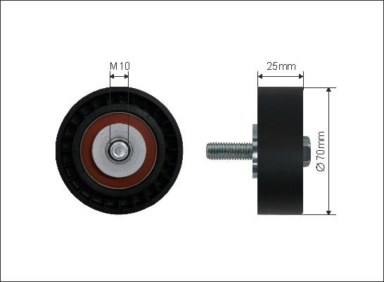 Caffaro 19-43 - Pulley, v-ribbed belt onlydrive.pro