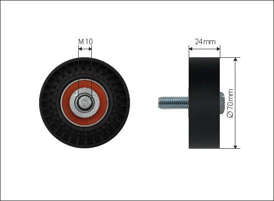 Caffaro 144-11 - Pulley, v-ribbed belt onlydrive.pro