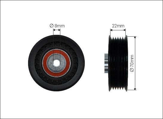 Caffaro 140-22 - Ohjainrulla, moniurahihna onlydrive.pro