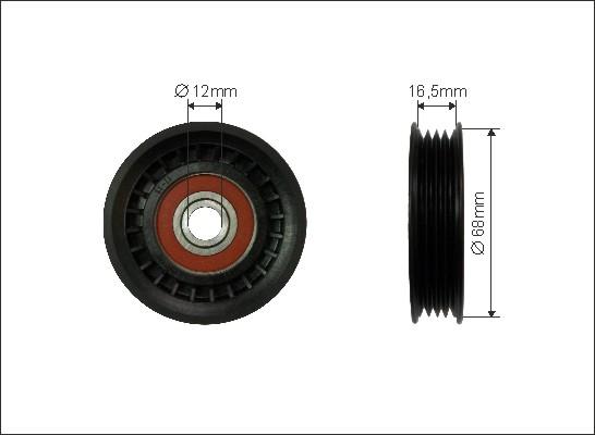 Caffaro 159-80 - Pulley, v-ribbed belt onlydrive.pro