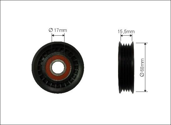 Caffaro 158-00 - Pulley, v-ribbed belt onlydrive.pro